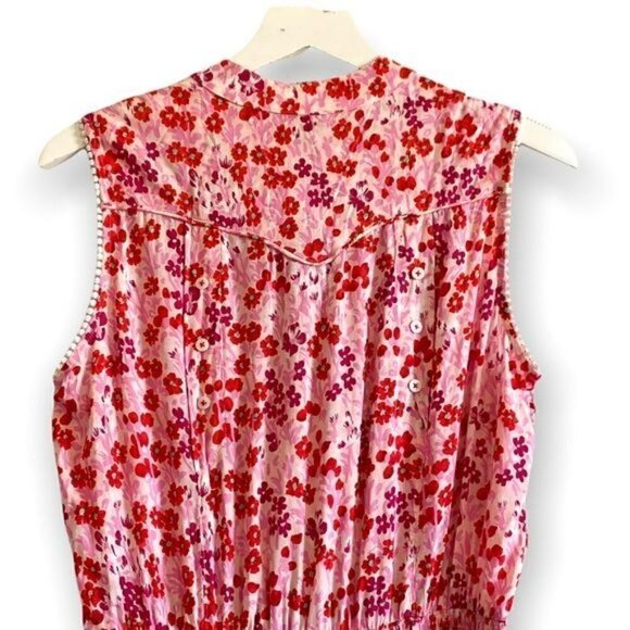 NWT Poupette St Barth Mini Dress, Felicia Floal Mini Dress, Pink Daffodil - Picture 7 of 15